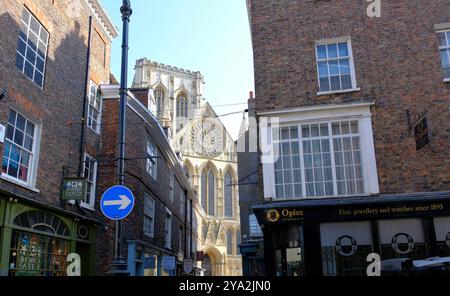 Un aperçu de la cathédrale d'York Banque D'Images