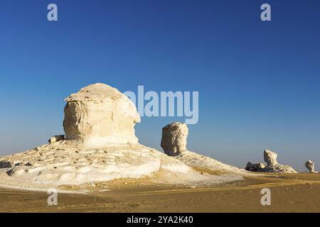 Le désert Blanc à Farafra dans le Sahara d'Egypte. Afrique Banque D'Images