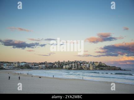 Bondi Beach au coucher du soleil à sydney australie Banque D'Images