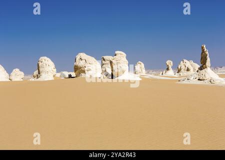 Le désert Blanc à Farafra dans le Sahara d'Egypte. Afrique Banque D'Images