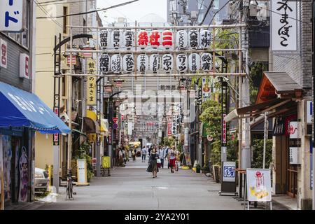 Tokyo, Japon, 12 mai 2019 : Streetsnear Temple Sensoji par jour à Asakusa, Tokyo, Japon, Asie Banque D'Images