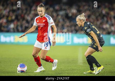 MELBOURNE, AUSTRALIE, 24 MAI : Caitlin Foord de l'Arsenal Women FC affronte l'équipe A-League All Stars Women lors de la Global Football week à Marv Banque D'Images