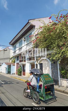 Maison coloniale dans le quartier historique intramuros de manille philippines Banque D'Images