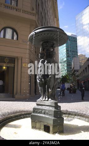 Fontaine, centre-ville historique, Santiago du Chili, Chili, Amérique du Sud Banque D'Images