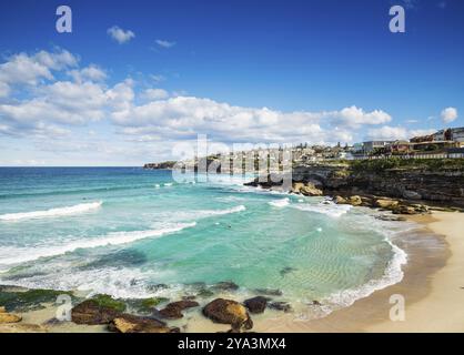 Vue sur la plage de Tamarama près de bondi à sydney en australie Banque D'Images