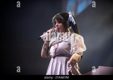 Melanie Martinez se produisant au Palau Sant Jordi, Barcelone 05.10.2024. Photographe : ALE Espaliat Banque D'Images