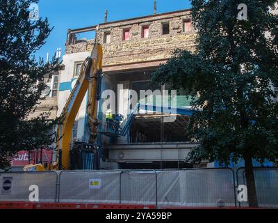 Glasgow, Écosse, Royaume-Uni. 10 octobre 2024 : démolition de l'O2 ABC à Glasgow. Banque D'Images