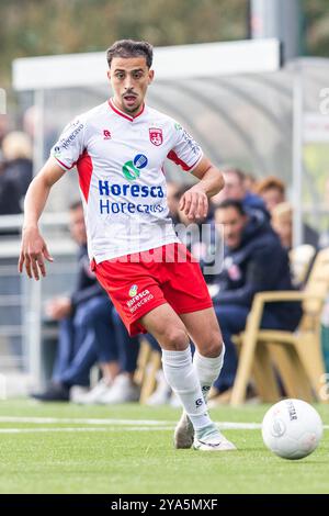 NOORDWIJK. 12-10-2024. Sportpark Duinwetering. Betnation Divisie. Dutch Tweede Divisie Football, saison 2024/2025. Match entre VV Noordwijk - ACV Assen. Le joueur de VV Noordwijk Mohamed El Kharbachi. Crédit : Pro Shots/Alamy Live News Banque D'Images