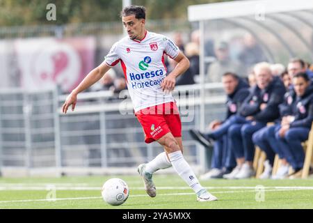 NOORDWIJK. 12-10-2024. Sportpark Duinwetering. Betnation Divisie. Dutch Tweede Divisie Football, saison 2024/2025. Match entre VV Noordwijk - ACV Assen. Le joueur de VV Noordwijk Mohamed El Kharbachi. Crédit : Pro Shots/Alamy Live News Banque D'Images
