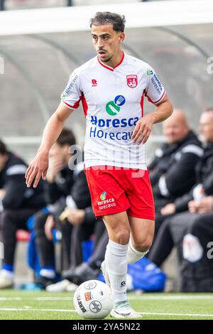 NOORDWIJK. 12-10-2024. Sportpark Duinwetering. Betnation Divisie. Dutch Tweede Divisie Football, saison 2024/2025. Match entre VV Noordwijk - ACV Assen. Le joueur de VV Noordwijk Mohamed El Kharbachi. Crédit : Pro Shots/Alamy Live News Banque D'Images