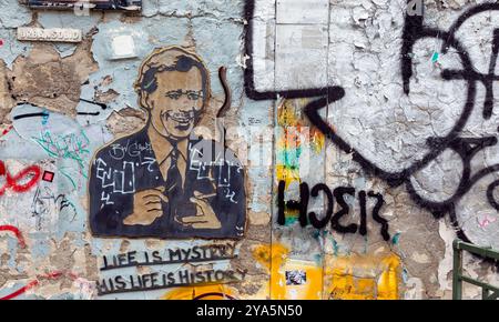 Vaclav Havel Graffiti Prague Tchèque Banque D'Images