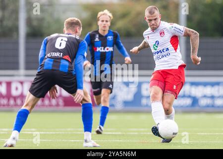 NOORDWIJK. 12-10-2024. Sportpark Duinwetering. Betnation Divisie. Dutch Tweede Divisie Football, saison 2024/2025. Match entre VV Noordwijk - ACV Assen. Nick van Staveren, joueur de VV Noordwijk. Crédit : Pro Shots/Alamy Live News Banque D'Images