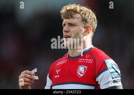 Gloucester, Royaume-Uni. 12 octobre 2024. Ollie Thorley de Gloucester lors du match Gallagher Premiership Gloucester Rugby vs Bath Rugby au Kingsholm Stadium, Gloucester, Royaume-Uni, 12 octobre 2024 (photo par Gareth Evans/News images) à Gloucester, Royaume-Uni le 10/12/2024. (Photo de Gareth Evans/News images/SIPA USA) crédit : SIPA USA/Alamy Live News Banque D'Images