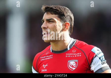 Gloucester, Royaume-Uni. 12 octobre 2024. Santi Carreras de Gloucester lors du match Gallagher Premiership Gloucester Rugby vs Bath Rugby au Kingsholm Stadium, Gloucester, Royaume-Uni, 12 octobre 2024 (photo par Gareth Evans/News images) à Gloucester, Royaume-Uni le 10/12/2024. (Photo de Gareth Evans/News images/SIPA USA) crédit : SIPA USA/Alamy Live News Banque D'Images