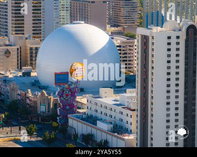 Vue aérienne du Silver Legacy Resort Casino et Circus Circus à Reno Banque D'Images