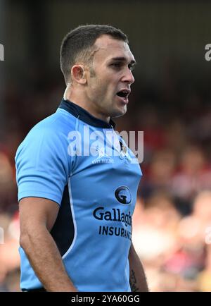 Kingsholm Stadium, Gloucester, Gloucestershire, Royaume-Uni. 12 octobre 2024. Gallagher Premiership Rugby, Gloucester versus Bath Rugby ; arbitre Adam Leal Credit : action plus Sports/Alamy Live News Banque D'Images