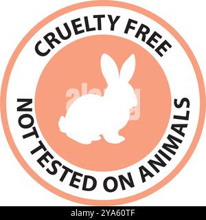 Signe Cruelty Free - emblème circulaire pour les produits qui n'ont pas été testés sur les animaux Illustration de Vecteur