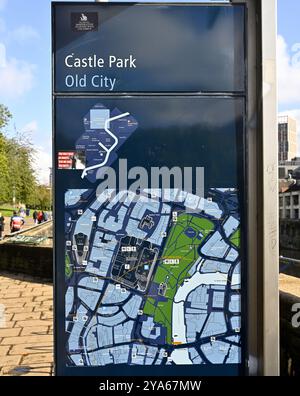 Plan de localisation de Castle Park dans la vieille partie du centre de Bristol, Royaume-Uni Banque D'Images