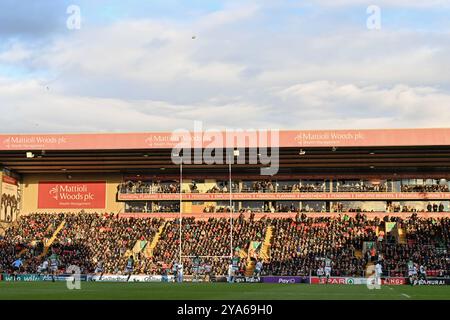 Vue générale du stade Mattioli Woods Welford Road lors du match Gallagher Premiership Leicester Tigers vs Northampton Saints au stade Mattioli Woods Welford Road, Leicester, Royaume-Uni, 12 octobre 2024 (photo de Cody Froggatt/News images) Banque D'Images