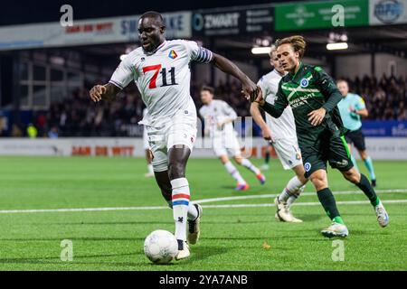 VELSEN, 12-10-2024, 711 Stadion. Football néerlandais, Keuken Kampioen Divisie, saison 2024/2025. Match entre Telstar - de Graafschap. Joueur de Telstar Mitch Apau. Crédit : Pro Shots/Alamy Live News Banque D'Images