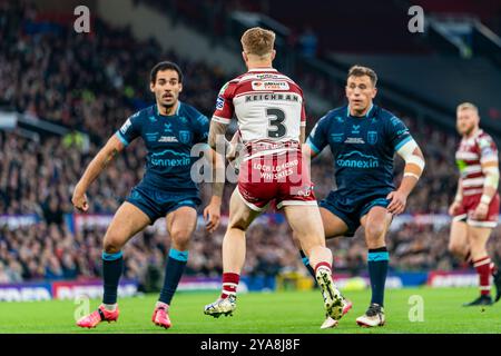 Manchester, Royaume-Uni. 12 octobre 2024. Betfred Superleague Grand final : Hull Kingston Rovers vs Wigan Warriors. Adam Keighran de Wigan Warriors. Crédit Paul Whitehurst/PBW Media/Alamy Live News Banque D'Images