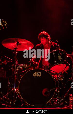 Londres, Royaume-Uni. 12 octobre 2024. Le groupe de rock australien Jet revient à Londres pour promouvoir son nouveau single avec un concert au Kentish Town Forum. Cristina Massei/Alamy Live News Banque D'Images