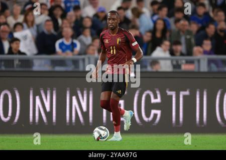 Rome, Italie. 10 octobre 2024. Dodi Lukebakio de Belgique lors du match de l'UEFA Nations League au Stadio Olimpico, Rome. Le crédit photo devrait se lire : Jonathan Moscrop/Sportimage crédit : Sportimage Ltd/Alamy Live News Banque D'Images