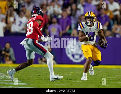 Baton Rouge, États-Unis. 12 octobre 2024. JOSH WILLIAMS (18 ans) cherche à jouer pendant le match entre les Ole Miss Rebels et les LSU Tigers le 12 octobre 2024 au Tiger Stadium de Baton Rouge, en Louisiane. (Photo par : Jerome Hicks/Sipa USA) crédit : Sipa USA/Alamy Live News Banque D'Images