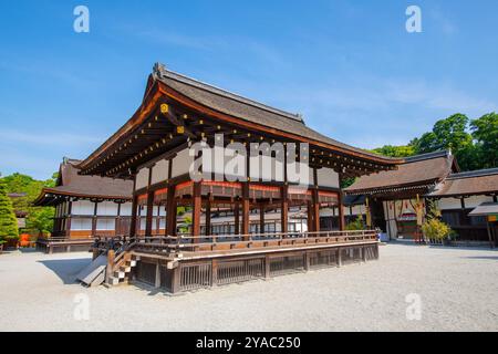 Maidono (scène) de Shimogamo Jinja. Ce sanctuaire alias Kamo-mioya Shrine est un sanctuaire shinto dans la ville historique de Kyoto, au Japon. Ce sanctuaire appartient à Hist Banque D'Images