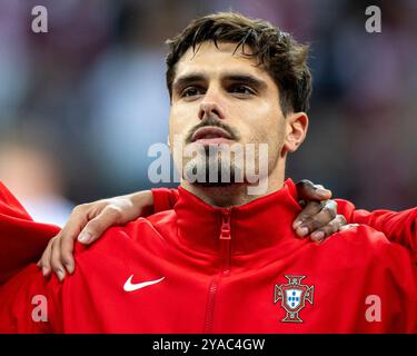 Varsovie, Pologne. 13 octobre 2024. Pedro Neto du Portugal lors du match UEFA Nations League, League A, Group A1 entre la Pologne et le Portugal au stade national PGE à Varsovie, Pologne, le 12 octobre 2024 (photo par Andrew Surma/ Credit : Sipa USA/Alamy Live News Banque D'Images