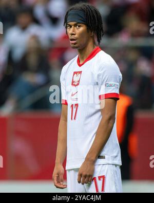 Varsovie, Pologne. 13 octobre 2024. Maximillian Oyedele de Pologne lors du match de la Ligue des Nations de l'UEFA, Ligue A, Groupe A1 entre la Pologne et le Portugal au stade national PGE de Varsovie, Pologne, le 12 octobre 2024 (photo par Andrew Surma/ Credit : Sipa USA/Alamy Live News Banque D'Images