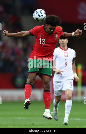 Varsovie, Pologne. 12 octobre 2024. Renato Veiga du Portugal lors du match de football de l'UEFA Nations League, League A, Groupe A1 entre la Pologne et le Portugal le 12 octobre 2024 au PGE Narodowy à Varsovie, Pologne - photo Piotr Matusewicz/DPPI crédit : DPPI Media/Alamy Live News Banque D'Images