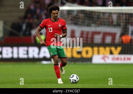 Renato Veiga du Portugal lors du match de football de l'UEFA Nations League, League A, Groupe A1 entre la Pologne et le Portugal le 12 octobre 2024 au PGE Narodowy à Varsovie, Pologne Banque D'Images