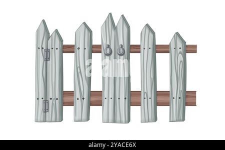 La vieille clôture de jardin en bois est bleue. Protection des champs, jardins potagers, vergers. Festivals d'automne, vacances dans un style rustique. Travail agricole, récolte Banque D'Images