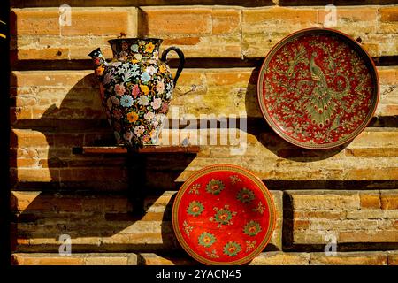 Artisanat artistique dans les ateliers de Gubbio, Ombrie, Italie Banque D'Images