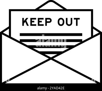 Enveloppe et lettre avec le mot Keep Out comme titre Illustration de Vecteur