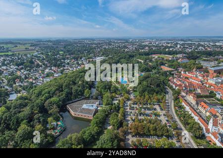 Ausblick auf die industrie- und Hochschulstadt Ingolstadt in Oberbayern Die bayerische Großstadt Ingolstadt an der Donau im Luftbild Ingolstadt Kunett Banque D'Images