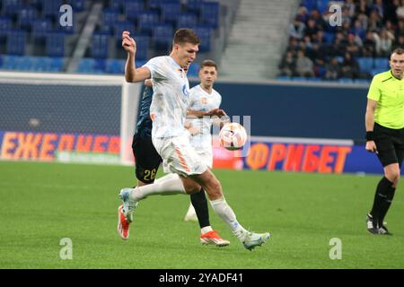 Aleksandr Sobolev (7 ans) de Zenit vu en action lors du match de football Winline Super Series entre Zenit Saint-Pétersbourg et Voïvodine Serbie à Gazprom Arena. Score final ; Zenit 4:1 Voïvodine. Banque D'Images