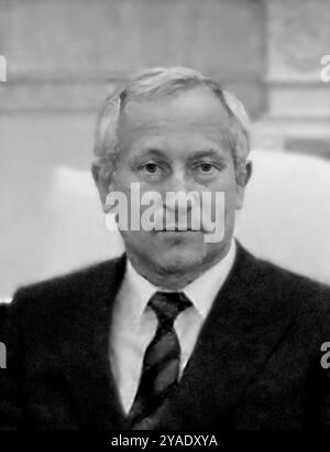 Oleg Gordievsky. Portrait de l'agent double du KGB, Oleg Antonovitch Gordievsky (né en 1938) en 1987 Banque D'Images