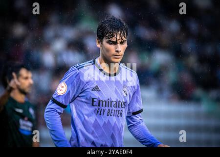 Ferrol, Espagne. 04 septembre 2022. 1 Ligue RFEF. Racing Club Ferrol vs Real Madrid Castilla. Javi Villar Banque D'Images