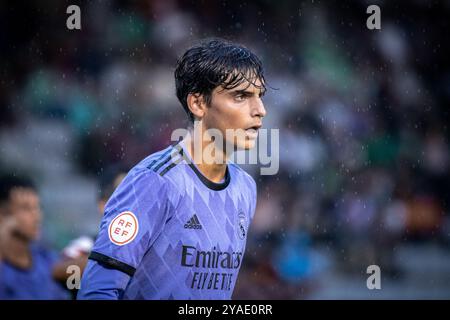 Ferrol, Espagne. 04 septembre 2022. 1 Ligue RFEF. Racing Club Ferrol vs Real Madrid Castilla. Javi Villar Banque D'Images