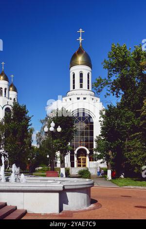 Chapelle en l'honneur des Saints Princes Pierre et Fevronia de Murom. Kaliningrad, Russie Banque D'Images