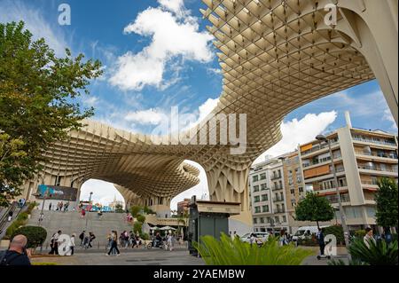 Champignons de Séville ou dans le bâtiment espagnol Setas de Sevilla à Séville Banque D'Images