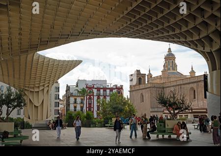 Champignons de Séville ou dans le bâtiment espagnol Setas de Sevilla à Séville Banque D'Images