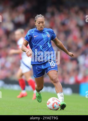 Lauren James de Chelsea lors du match de Super League féminine de Barclays FA entre Arsenal et Chelsea à l'Emirates Stadium de Londres le samedi 12 octobre 2024. (Photo : Jade Cahalan | mi News) crédit : MI News & Sport /Alamy Live News Banque D'Images