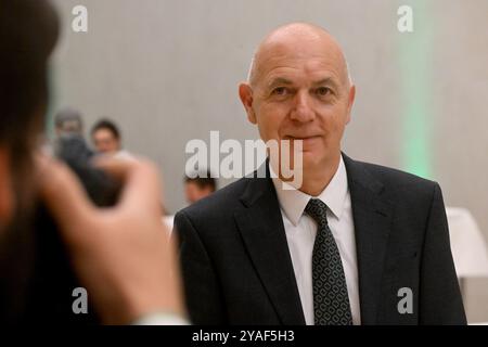 Munich, Allemagne. 13 octobre 2024. Bernd Neuendorf, président de la DFB, est photographié lors de la cérémonie de remise du prix Julius Hirsch dans le centre communautaire de la communauté juive de Munich et de haute-Bavière. Crédit : Felix Hörhager/dpa/Alamy Live News Banque D'Images