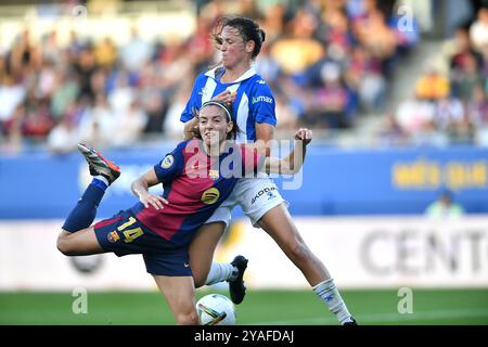 Barcelone, ESP. 13 octobre 2024. FC BARCELONA VS RCD ESPANYOL. 13 octobre 2024 Aitana Bonmatí (14 ans) du FC Barcelone lors du match entre le FC Barcelone et le RCD Espanyol correspondant à la Liga F au stade Johan Cruyff de Barcelone, Espagne, le 13 octobre 2024. Crédit : Rosdemora/Alamy Live News Banque D'Images