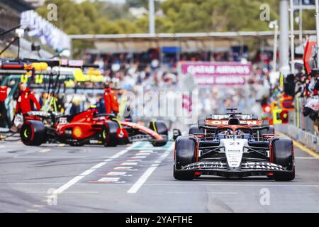 MELBOURNE, AUSTRALIE, 1er AVRIL : Nyck de Vries, des pays-Bas, pilote la Scuderia AlphaTauri AT04 lors des qualifications au Grand PR d'Australie 2023 Banque D'Images