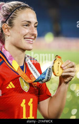 SYDNEY, AUSTRALIE, 20 AOÛT : Alexia PUTELLAS, espagnole, après que l'Espagne ait battu l'Angleterre en finale de la Coupe du monde féminine de la FIFA, Australie et Nouvelle-Zélande 20 Banque D'Images