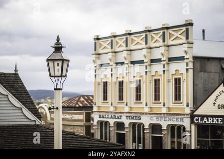 SOVEREIGN HILL, AUSTRALIE, 17 avril : Sovereign Hill est un musée en plein air recréant l'atmosphère d'une ville de la ruée vers l'or à Ballarat, en Australie, sur l'Apri Banque D'Images